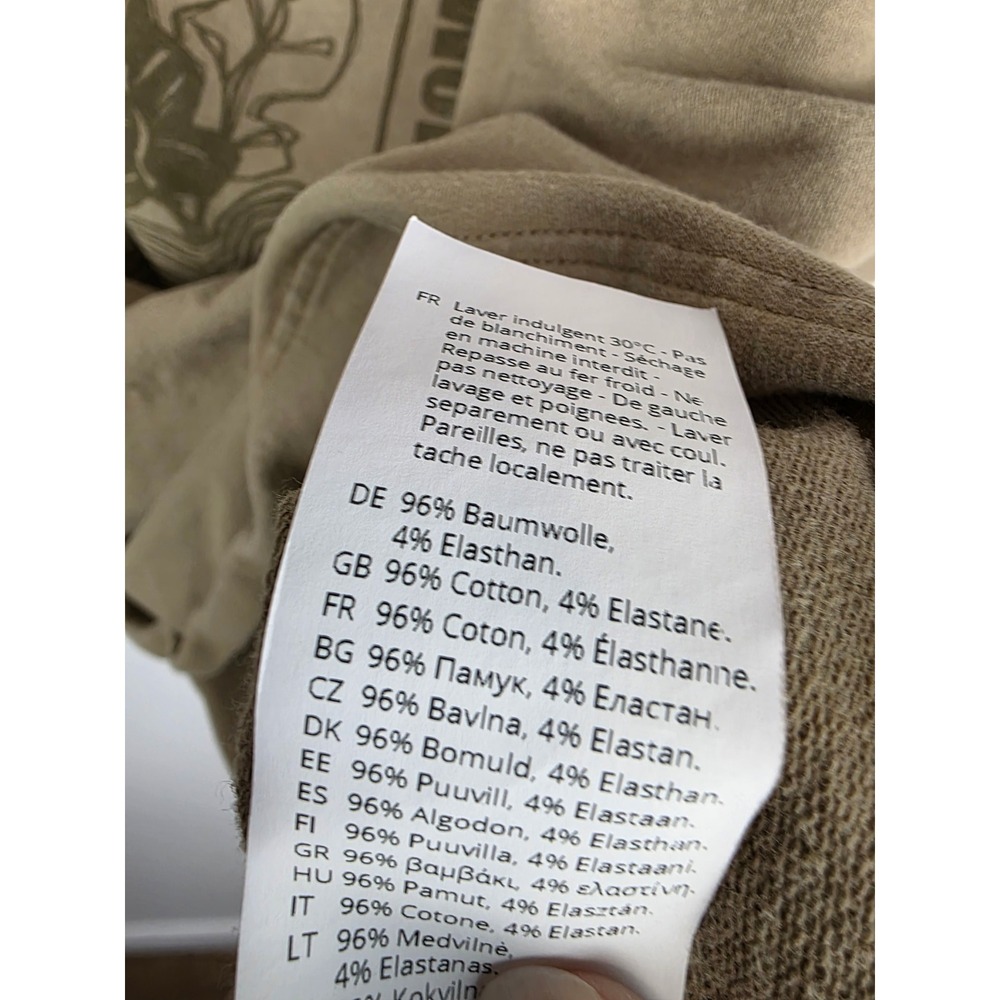 ISCHIKO Women's Olive Green Long Sleeve Graphic‎ Tee Size 8/10 Happy Healthy - Picture 8 of 8